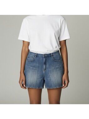 Vtg Zana Di Denim Jean Shorts Womens Size 18 Blue Denim High Rise 90s Y2K